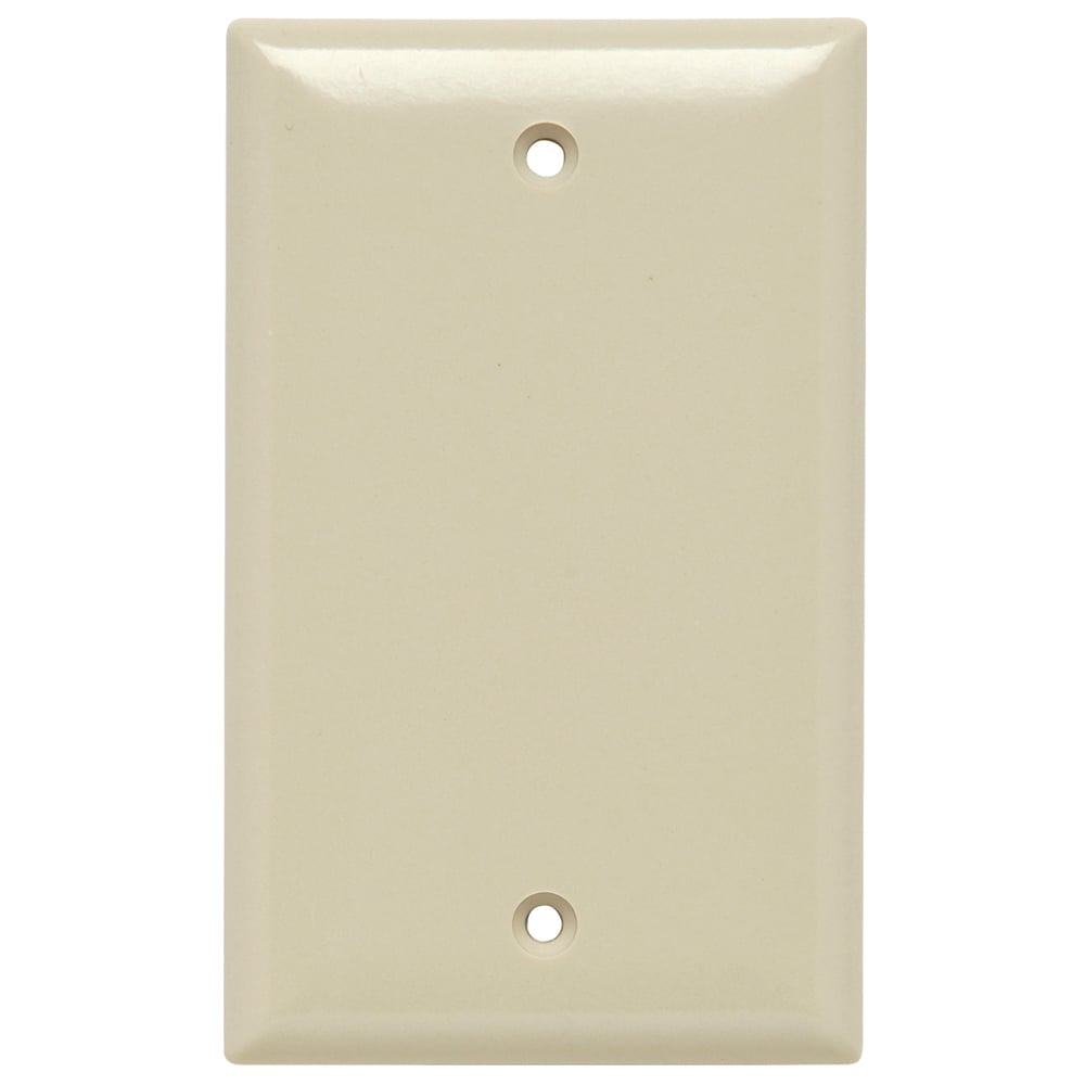 SP13I 1-Gang Thermoset Wall Plate, Blank, Box Mounted, Ivory
