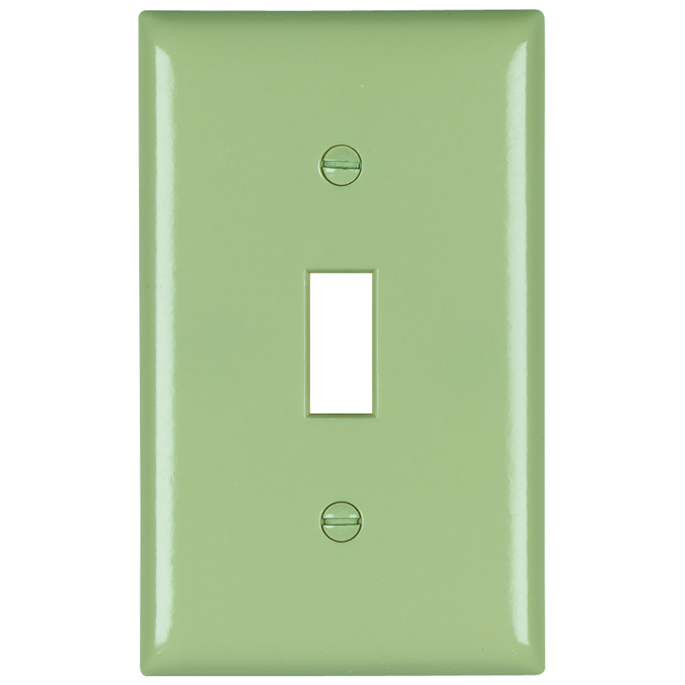 SP1I 1-Gang Thermoset Wall Plate, 1 Toggle Switch Opening, Ivory