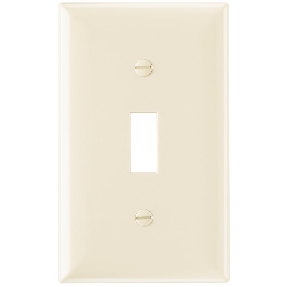 SP1LA 1-Gang Thermoset Wall Plate, 1 Toggle Switch Opening, Light Almond