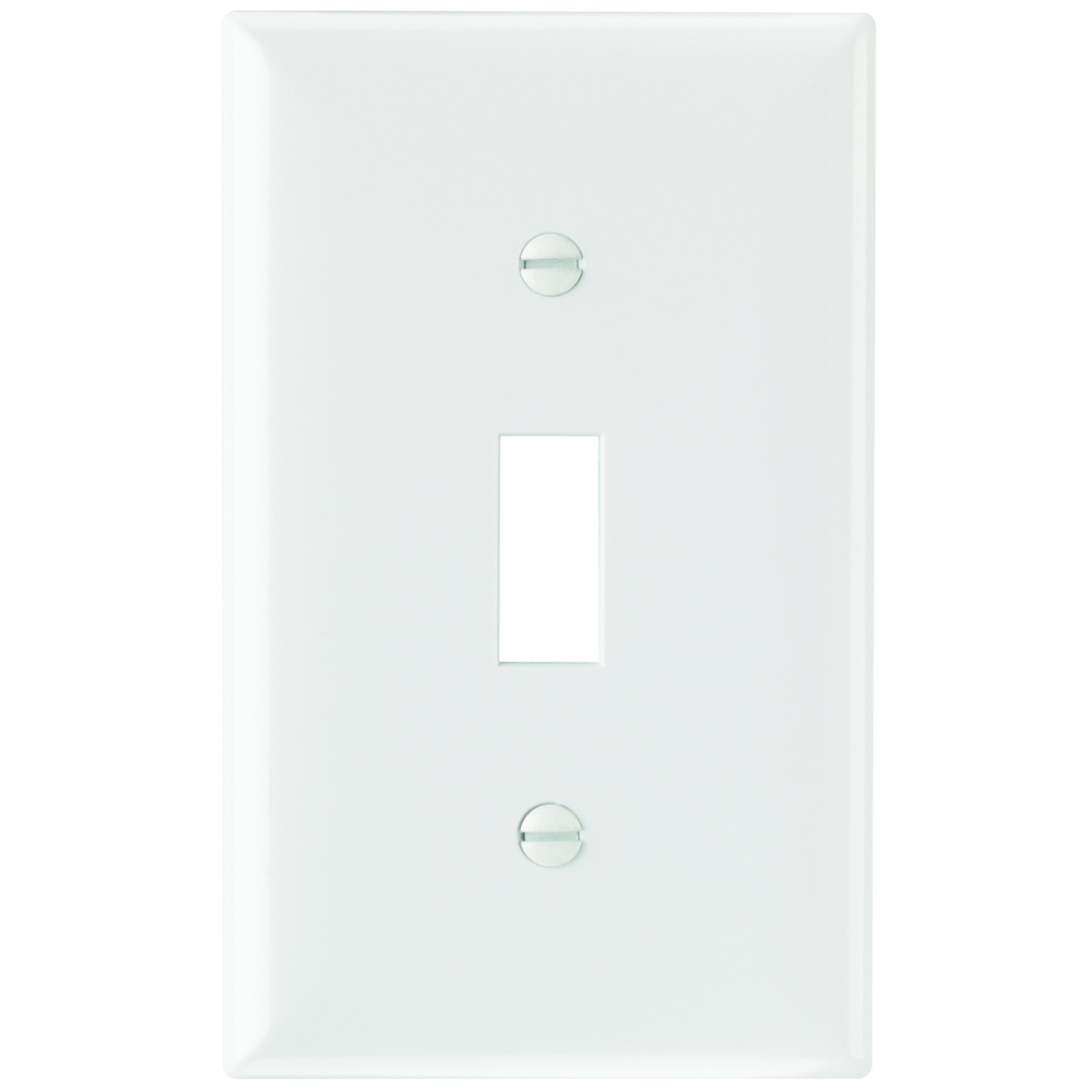 SP1W 1-Gang Thermoset Wall Plate, 1 Toggle Switch Opening, White
