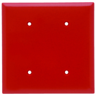 Smooth Wall Plate, 2gang Blank, Strap Mount, Red