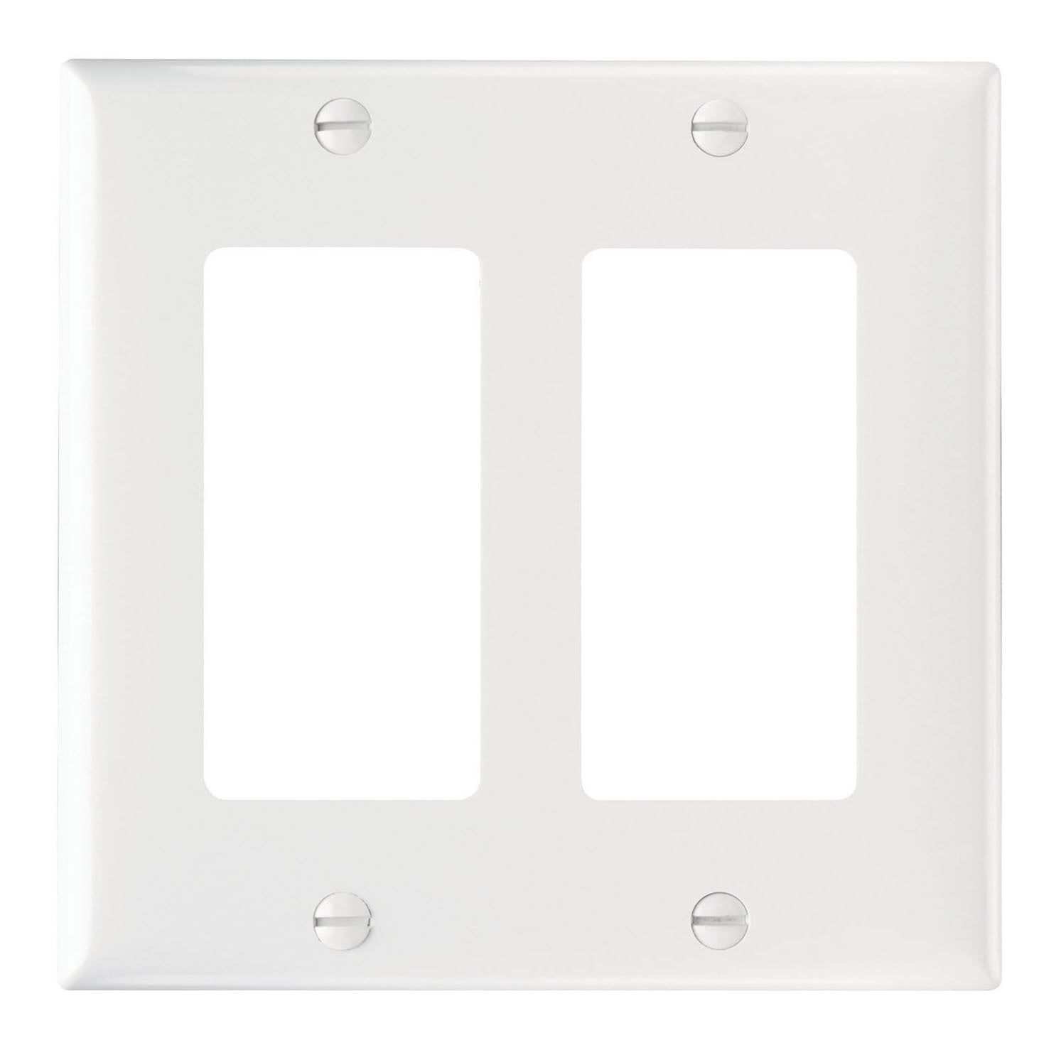 SP262LA 2-Gang Thermoset Wall Plate, 2 Decorator Openings, Light Almond