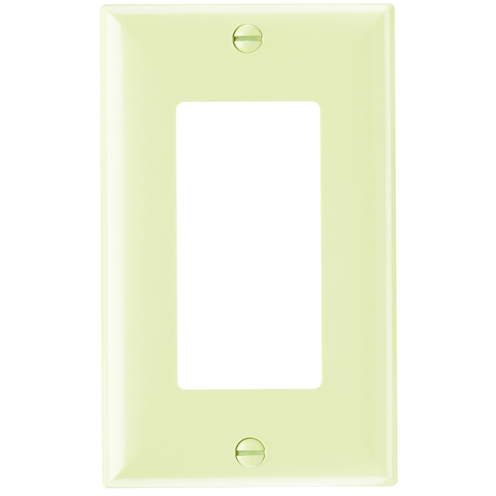 SP26I 1-Gang Thermoset Wall Plate, 1 Decorator Opening, Ivory