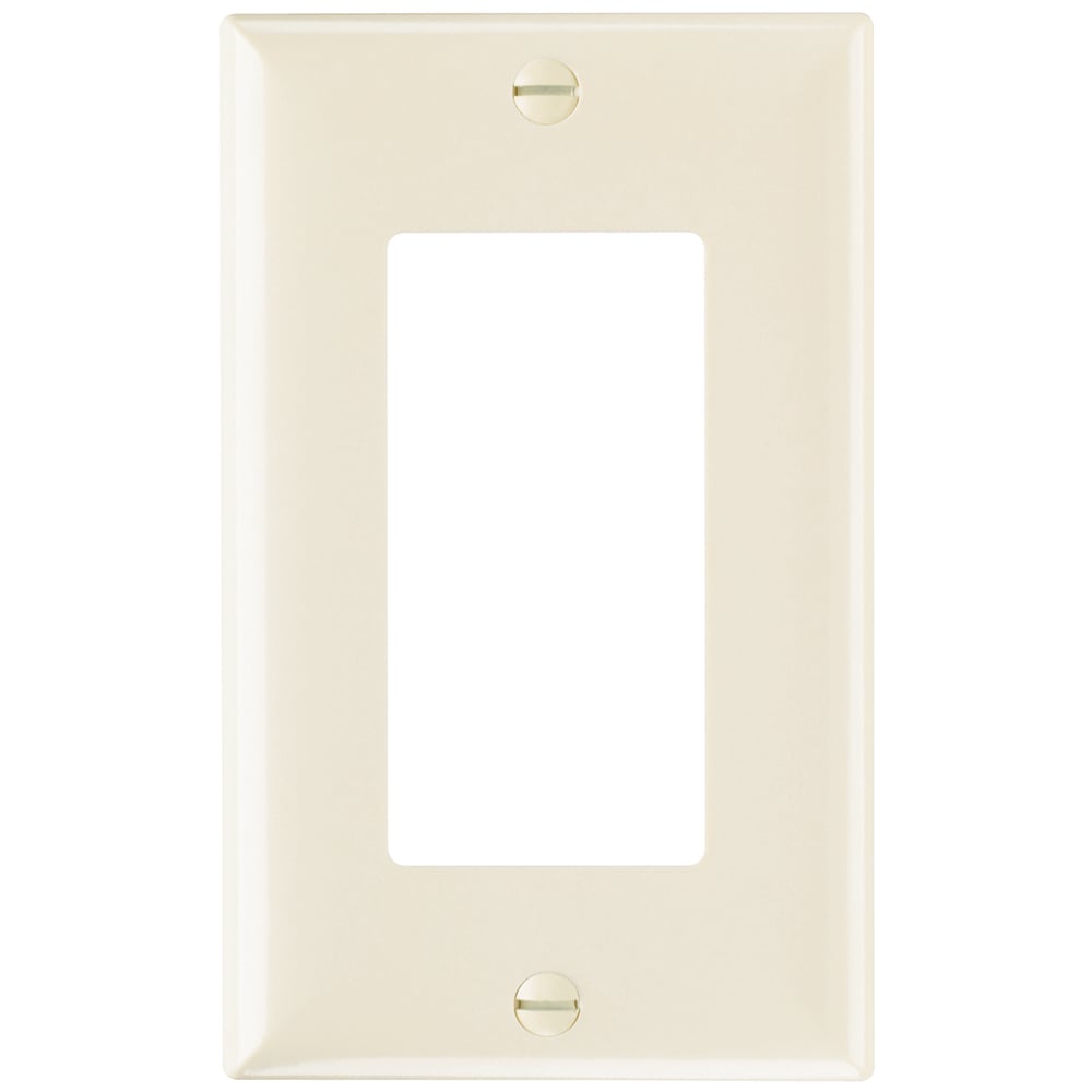 SP26LA 1-Gang Thermoset Wall Plate, 1 Decorator Opening, Light Almond