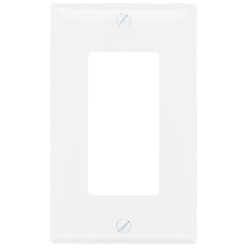 SP26W 1-Gang Thermoset Wall Plate, 1 Decorator Opening, White