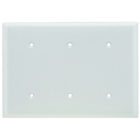 Smooth Wall Plate, 3gang, Blank Mount, White