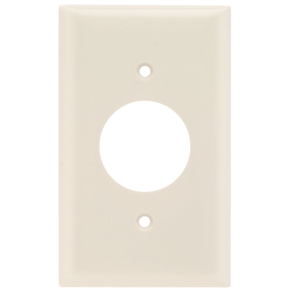 SP7LA 1-Gang Thermoset Wall Plate, Single Receptacle Opening, Light Almond