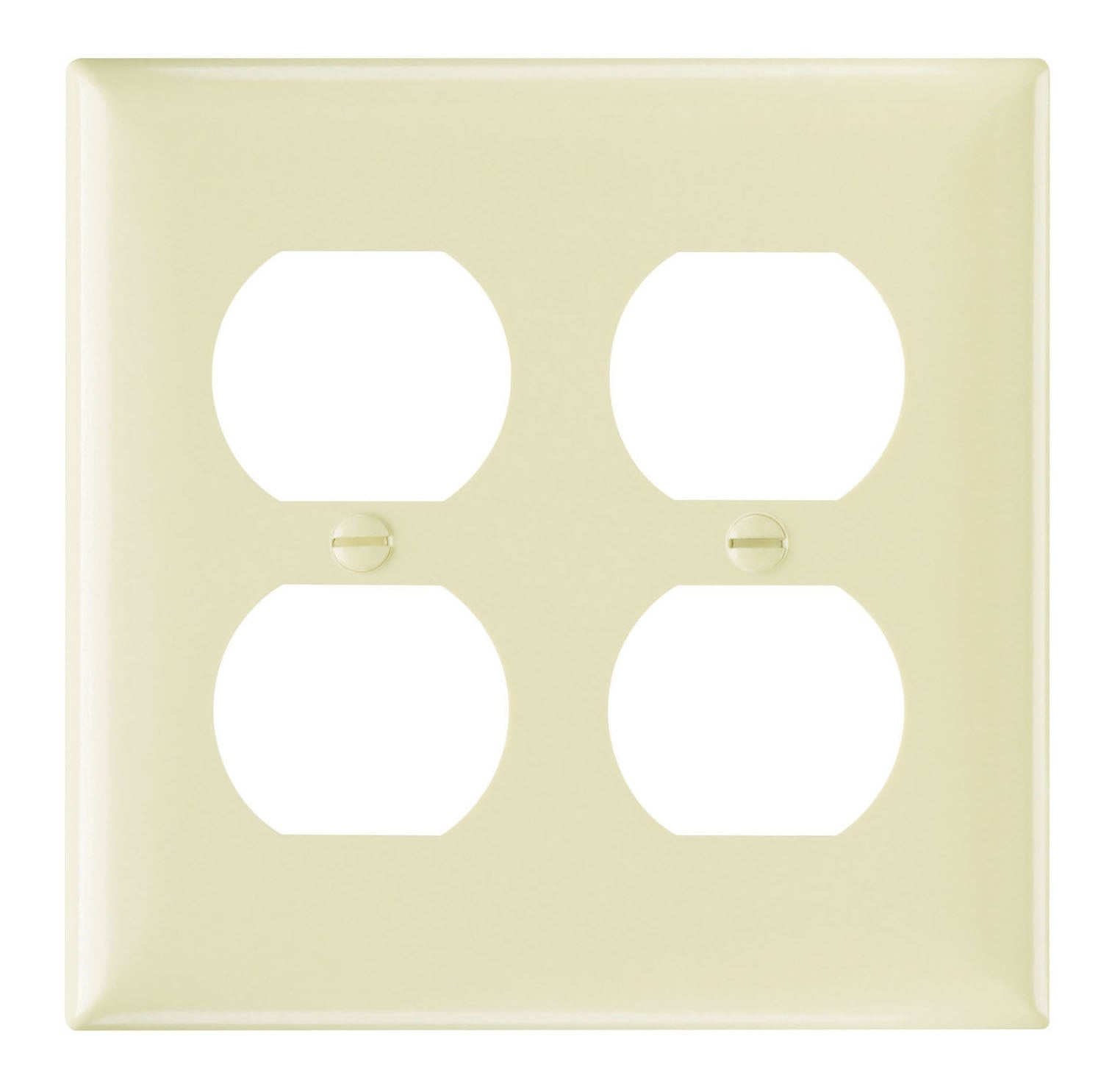SP82GRY 2-Gang Thermoset Wall Plate, 2 Duplex Receptacle Openings, Gray