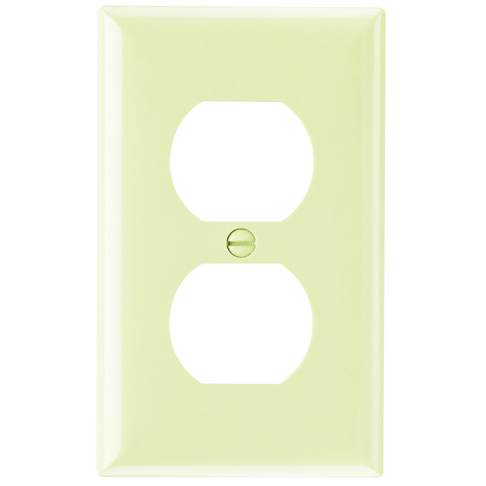 SP8I 1-Gang Thermoset Wall Plate, 1 Duplex Receptacle Opening, Ivory