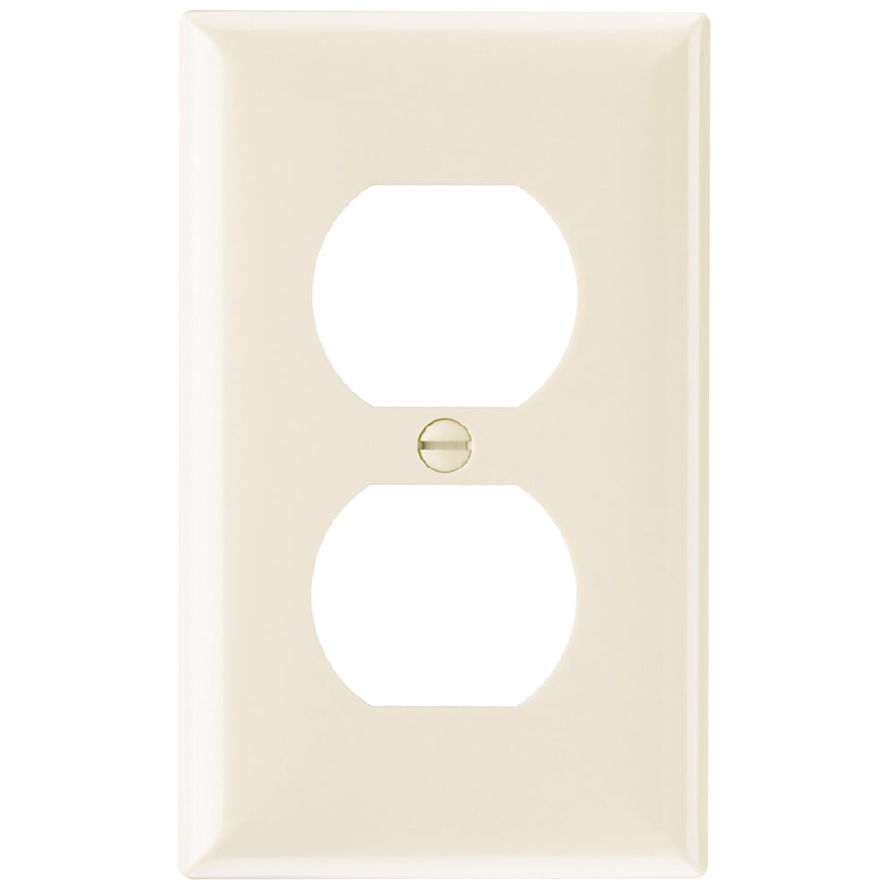 SP8LA 1-Gang Thermoset Wall Plate, 1 Duplex Receptacle Opening, Light Almond