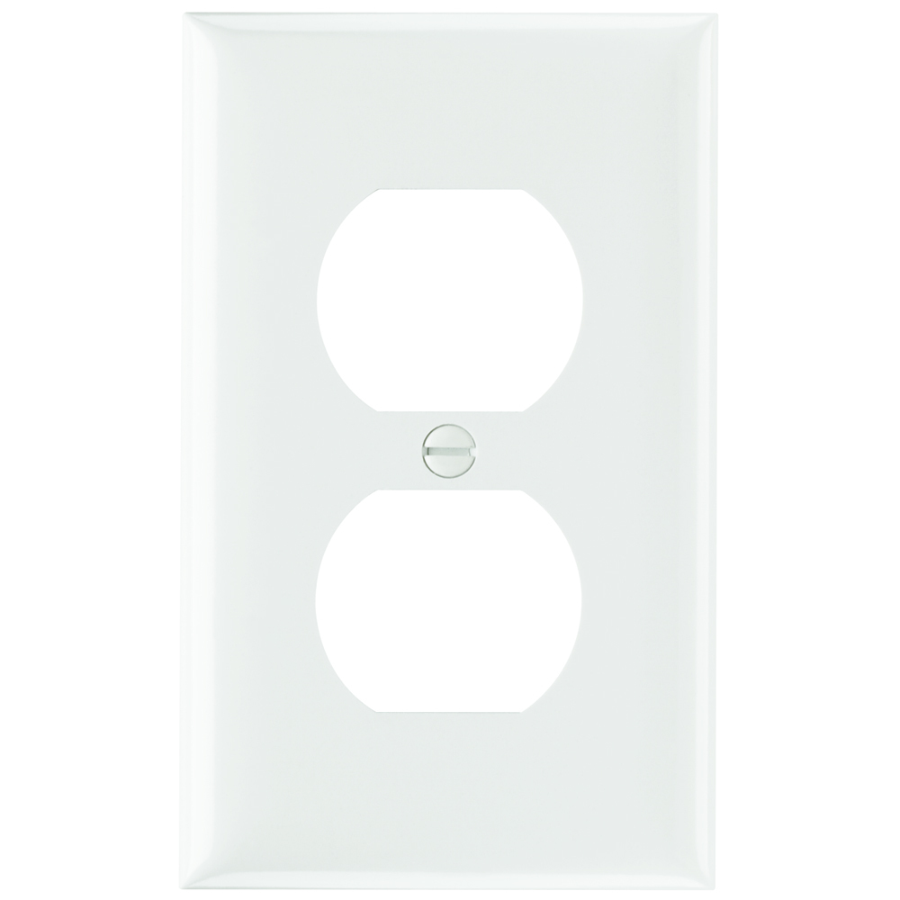 SP8W 1-Gang Thermoset Wall Plate, 1 Duplex Receptacle Opening, White