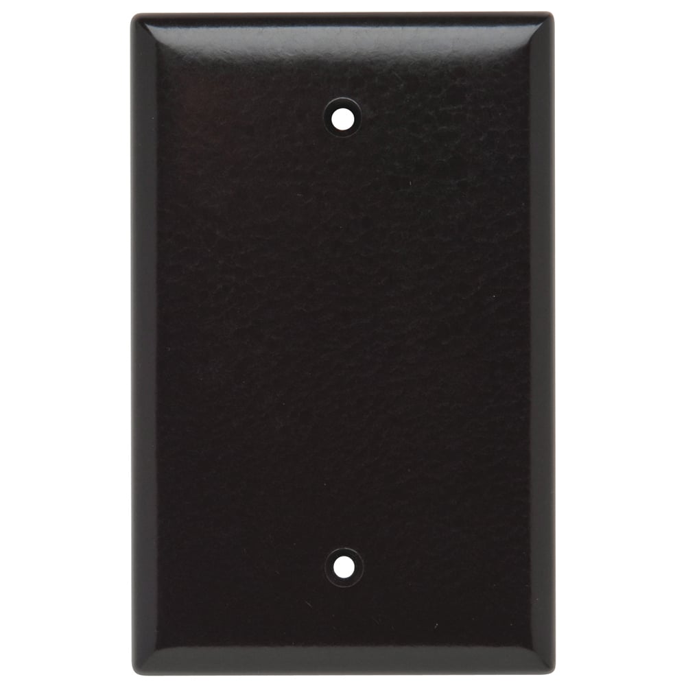 SPJ13 Junior Jumbo 1-Gang Thermoset Wall Plate, Blank, Box Mounted, Brown