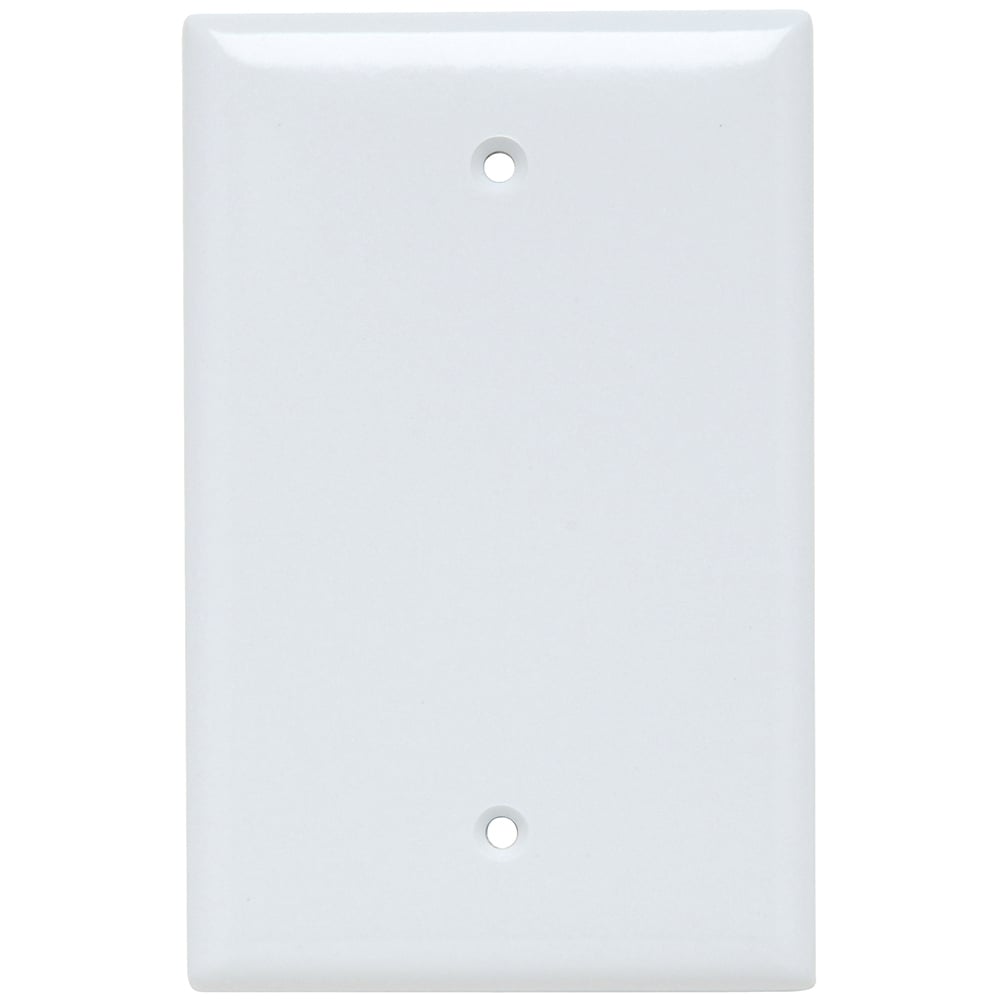 SPJ13W Junior Jumbo 1-Gang Thermoset Wall Plate, Blank, Box Mounted, White
