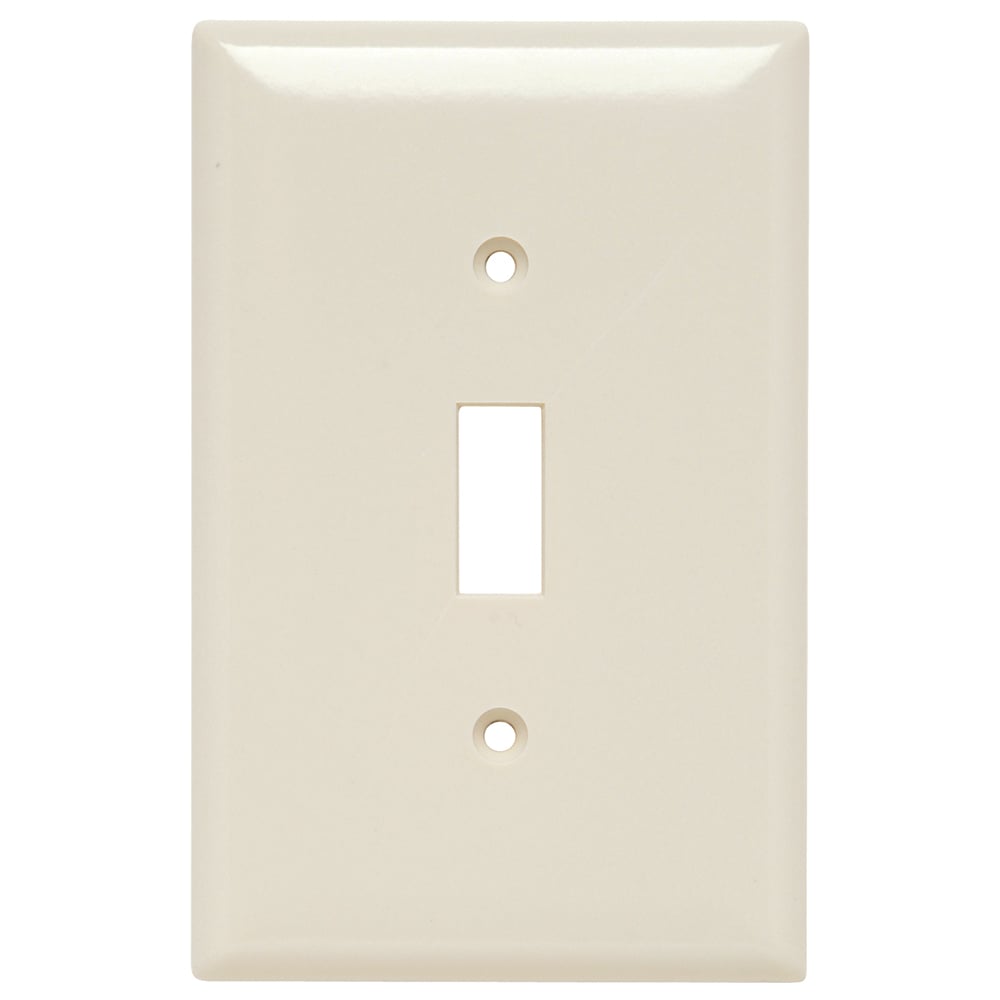 SPJ1LA Junior Jumbo 1-Gang Thermoset Wall Plate, 1 Toggle Switch Opening, Light Almond