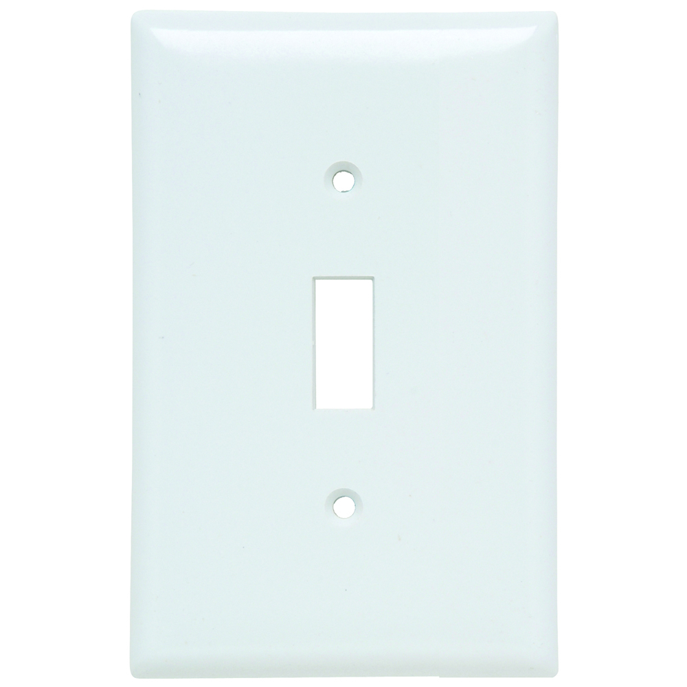 SPJ1W Junior Jumbo 1-Gang Thermoset Wall Plate, 1 Toggle Switch Opening, White