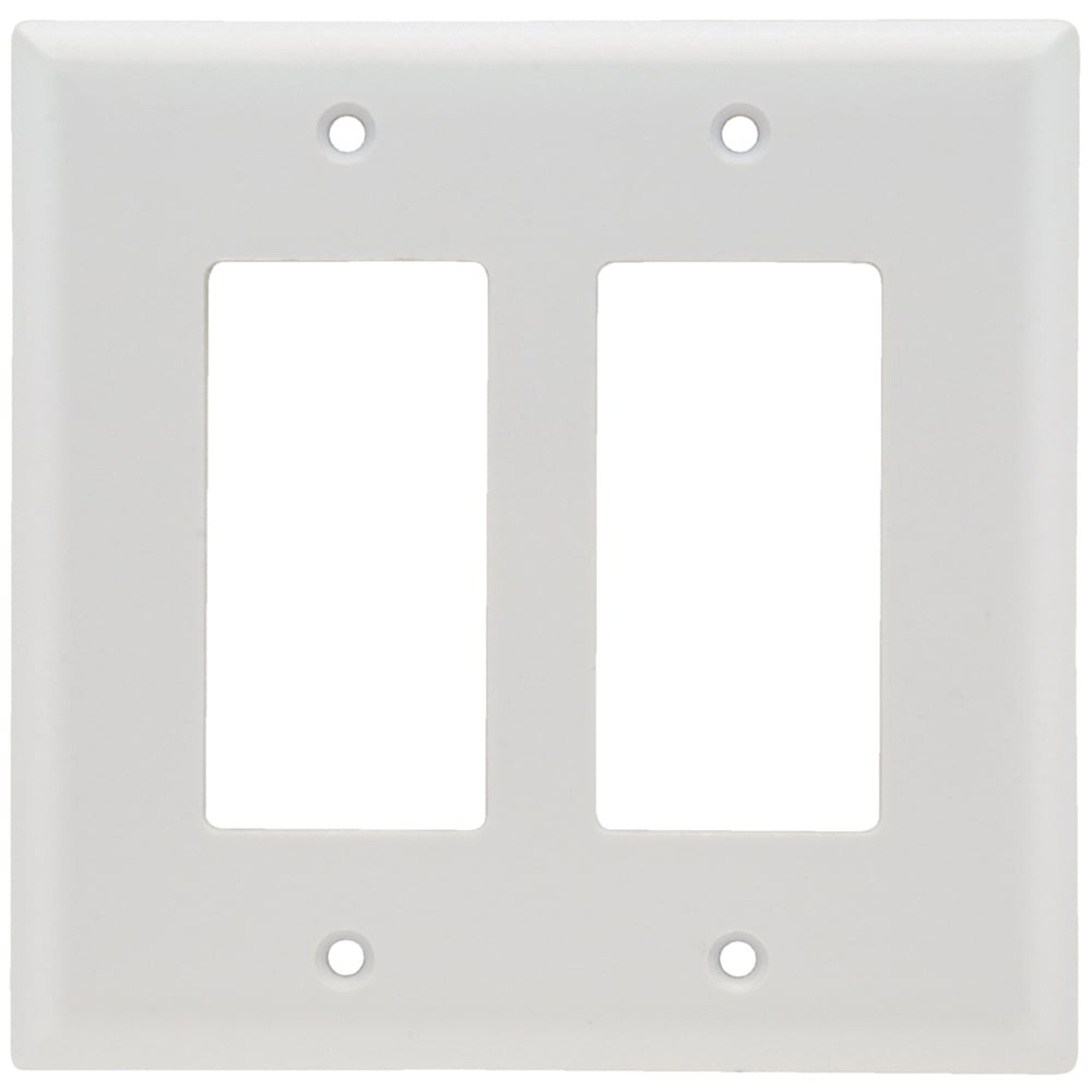 SPJ262W Junior Jumbo 2-Gang Thermoset Wall Plate, 2 Decorator Openings, White