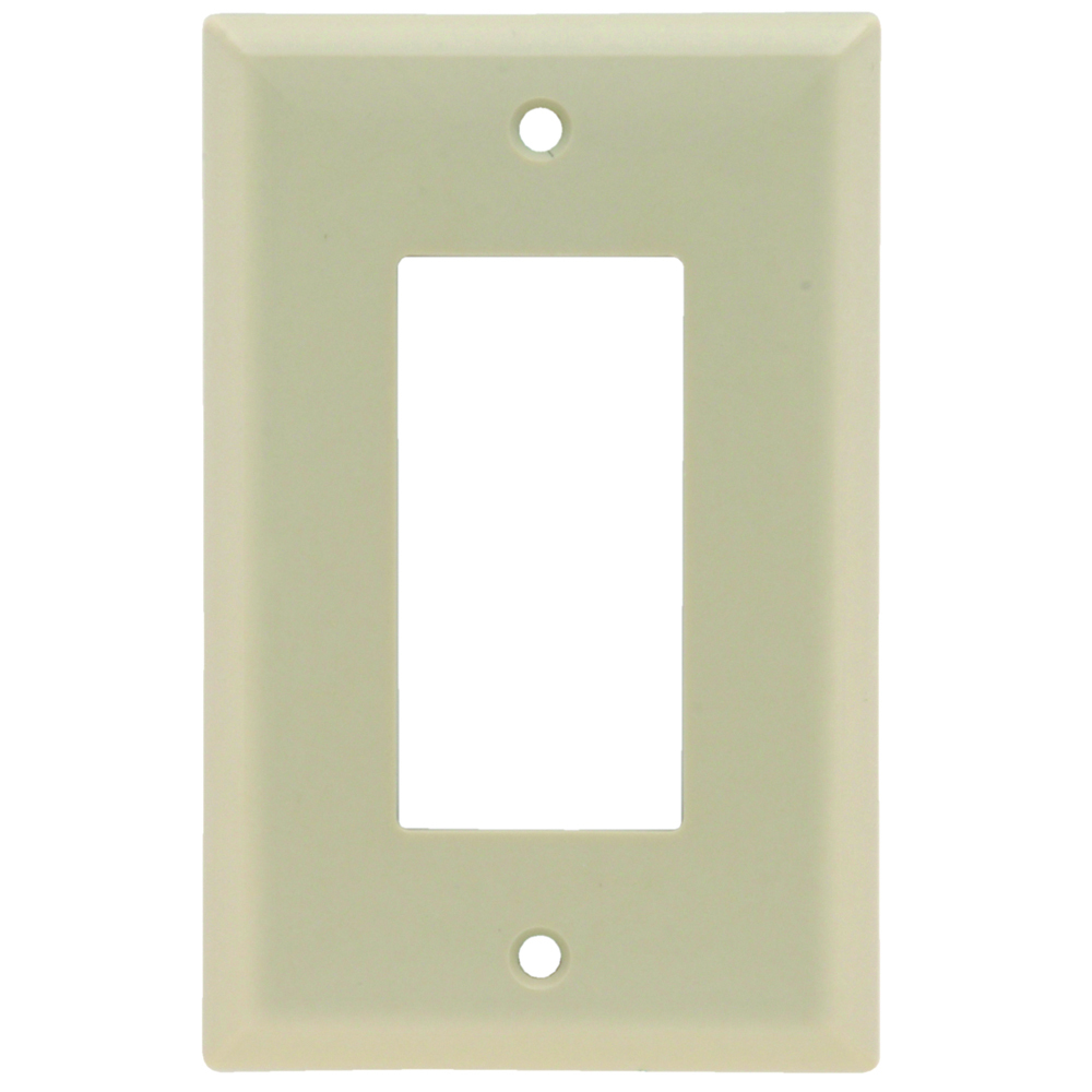 SPJ26I Junior Jumbo 1-Gang Thermoset Wall Plate, 1 Decorator Opening, Ivory