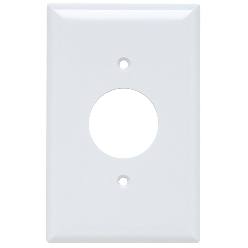 SPJ7W Junior Jumbo 1-Gang Thermoset Wall Plate, Single Receptacle Opening, White