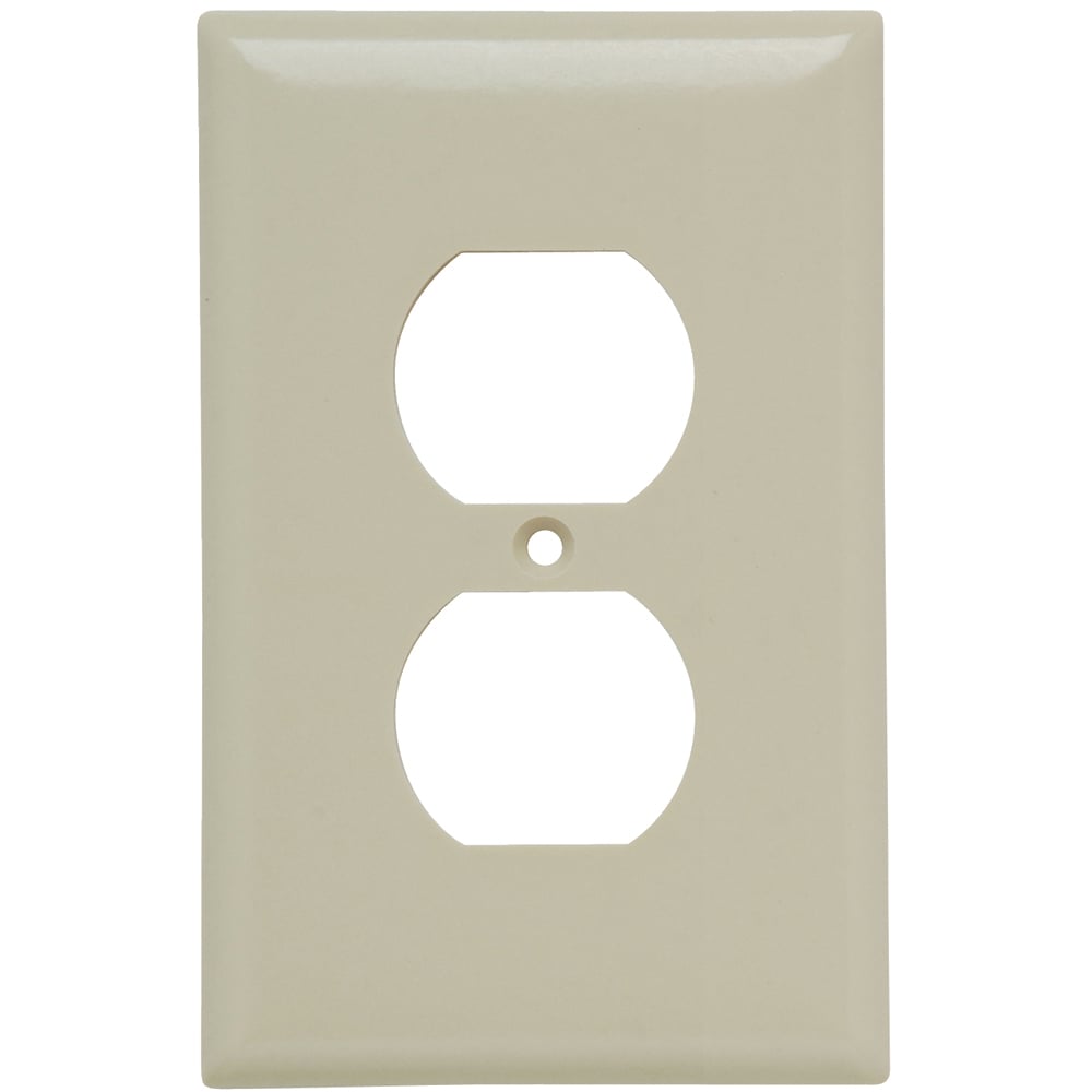 SPJ8I Junior Jumbo 1-Gang Thermoset Wall Plate, 1 Duplex Receptacle Opening, Ivory
