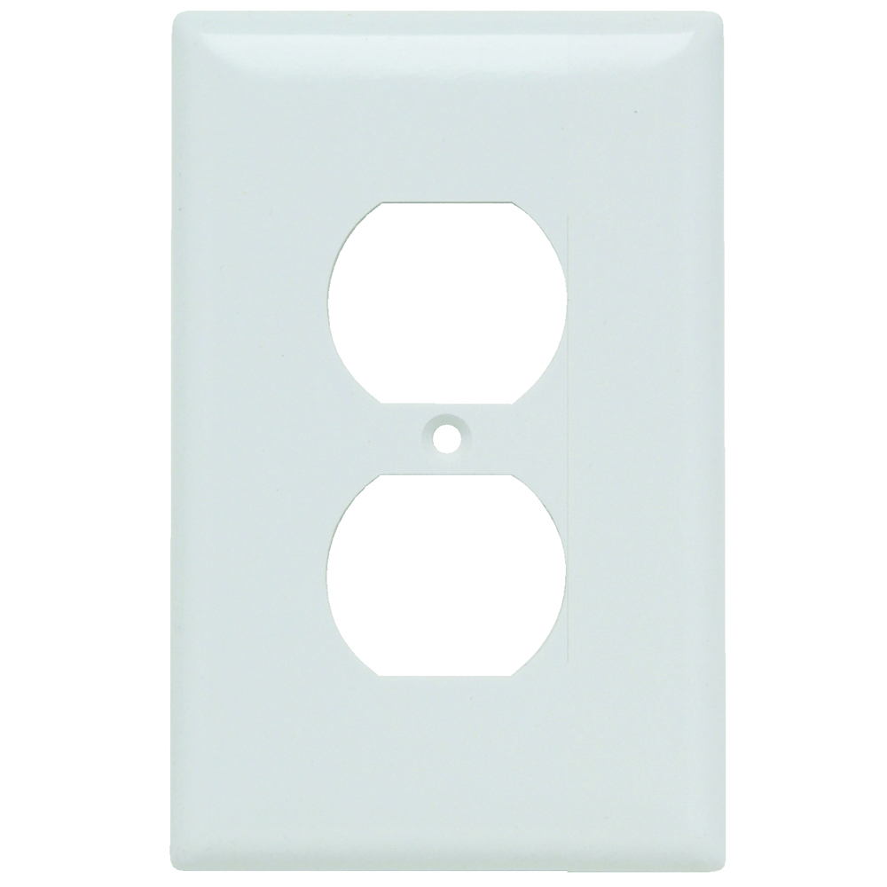 SPJ8W Junior Jumbo 1-Gang Thermoset Wall Plate, 1 Duplex Receptacle Opening, White