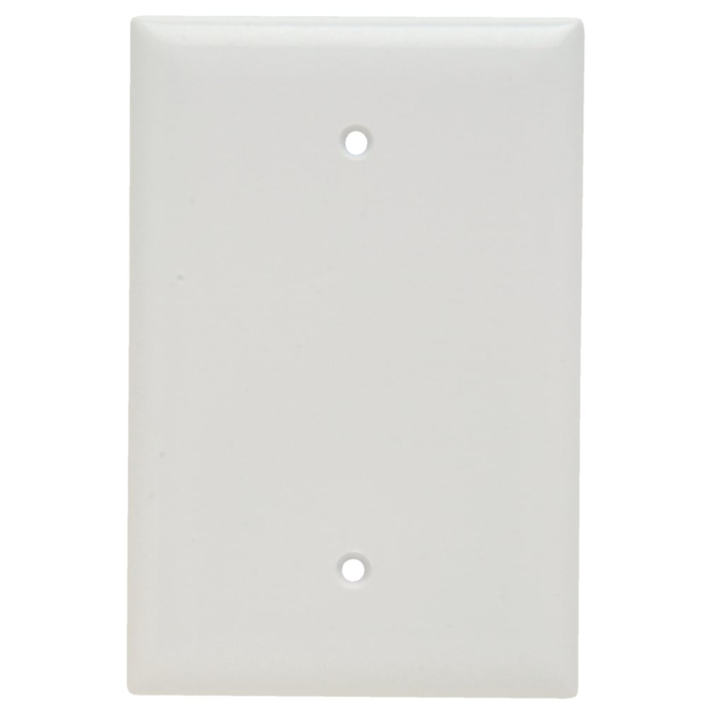SPO13W Jumbo 1-Gang Thermoset Wall Plate, Blank, Box Mounted, White