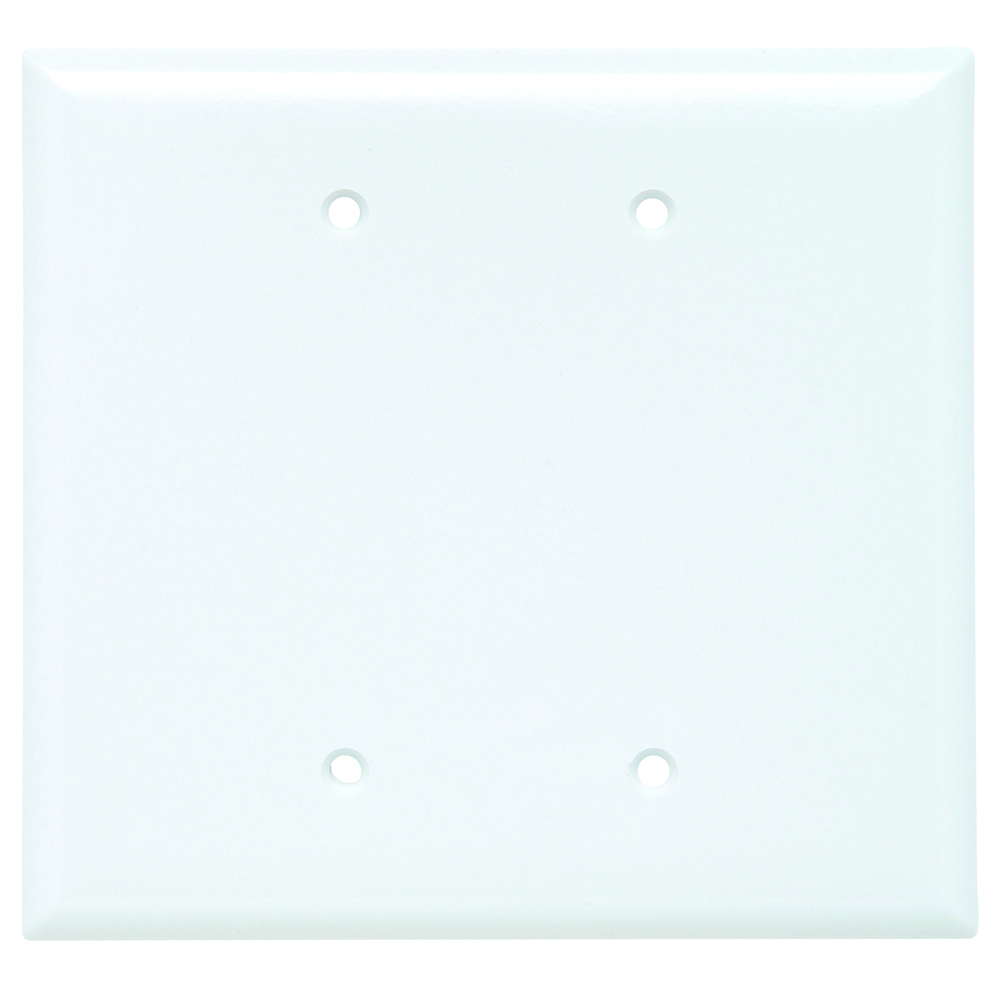 SPO23W Jumbo 2-Gang Thermoset Wall Plate, Blank, Box Mounted, White