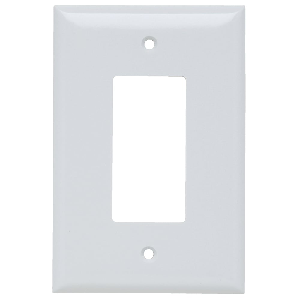 SPO26W Jumbo 1-Gang Thermoset Wall Plate, 1 Decorator Opening, White