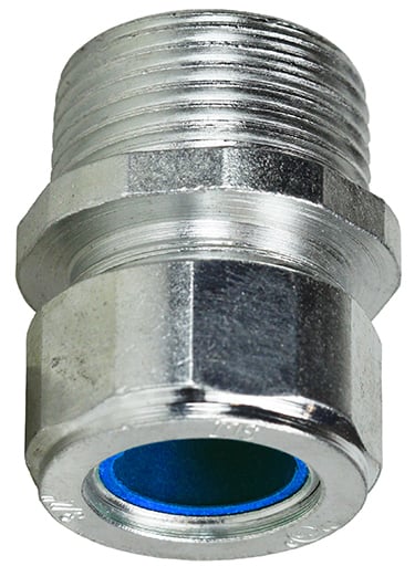 SR50A450 Strain Relief Electrical Connector, 1/2 in Trade, 0.35 to 0.45 in Cable Openings, Steel, Zinc Plated