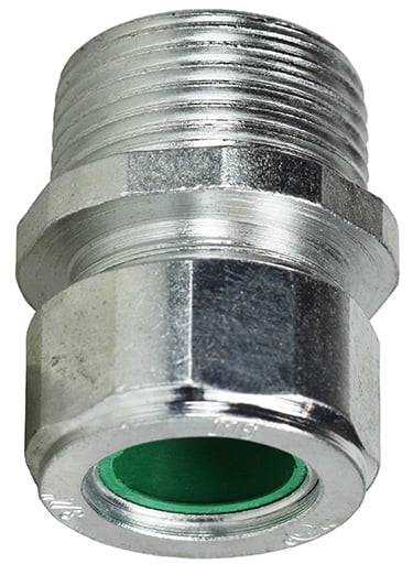 SR50A560 Strain Relief Electrical Connector, 1/2 in Trade, 0.45 to 0.56 in Cable Openings, Steel, Zinc Plated