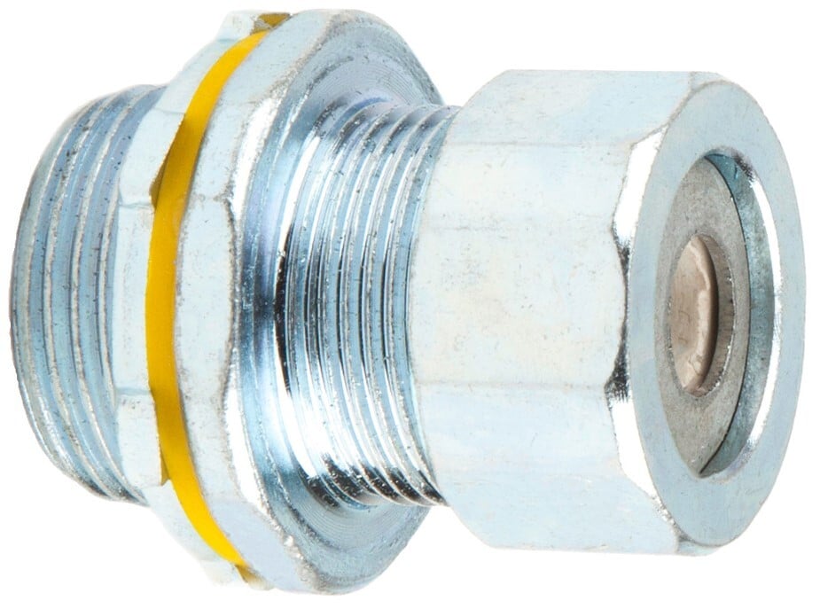SR75A350 Strain Relief Electrical Connector, 3/4 in Trade, 0.25 to 0.35 in Cable Openings, Steel, Zinc Plated