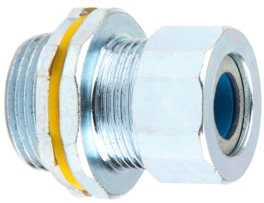 SR75A450 Strain Relief Electrical Connector, 3/4 in Trade, 0.35 to 0.45 in Cable Openings, Steel, Zinc Plated