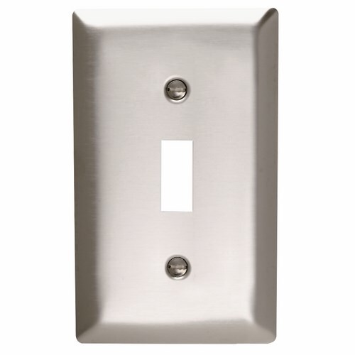 SS1 1-Gang 302/304 Stainless Steel Wall Plate, Toggle Switch Openings