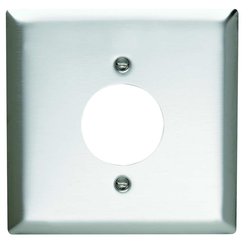 SS710 2-Gang 302/304 Stainless Steel Wall Plate, Power Outlet Receptacle 15938-in Diameter Opening