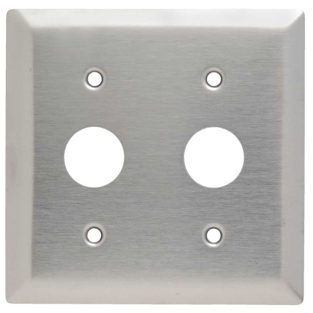 SS727 2-Gang 302/304 Stainless Steel Wall Plate, KL Series Locking Switch Plate