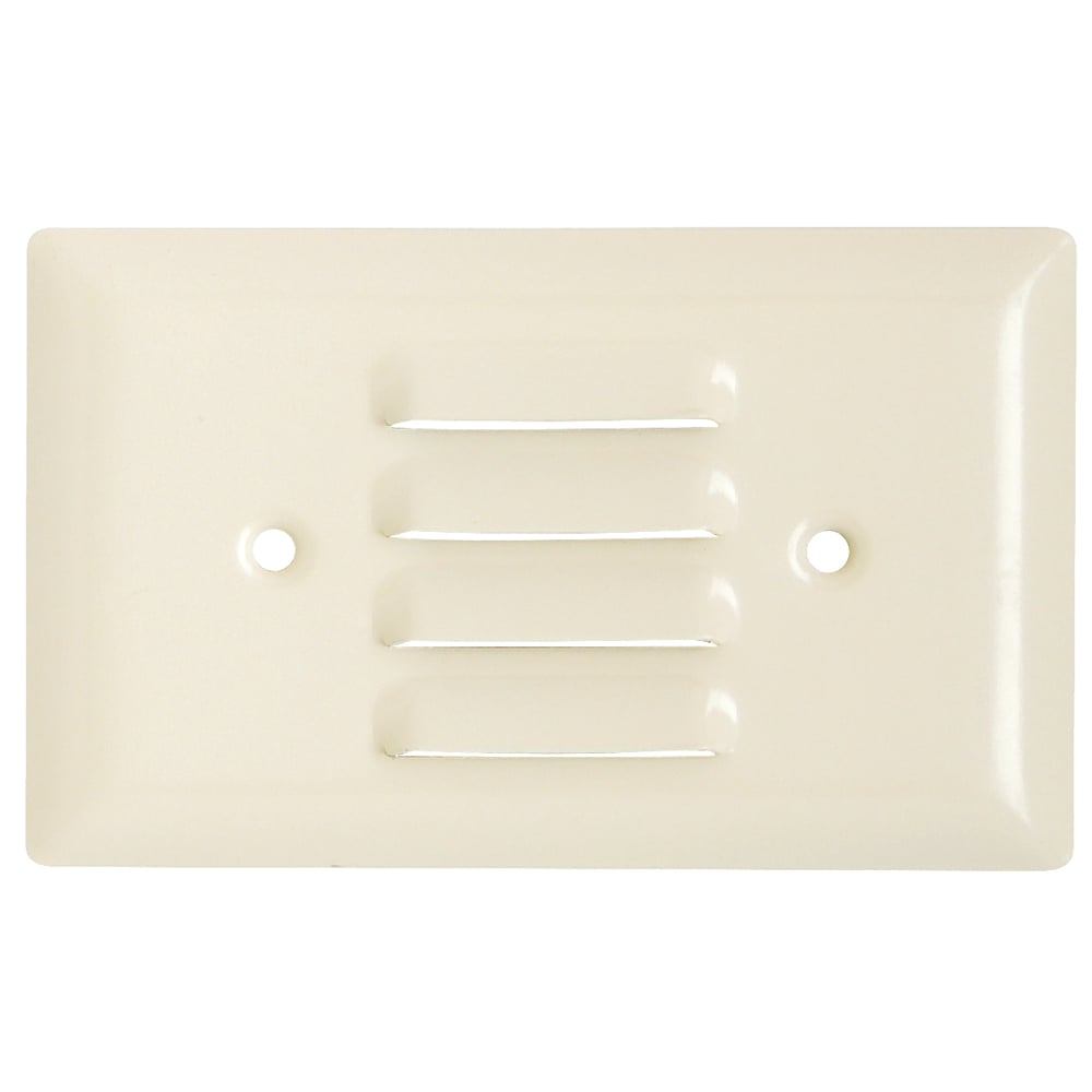 SS760LA 1-Gang 302/304 Stainless Steel Wall Plate, Louver Plate, Horizontal, Painted Light Almond