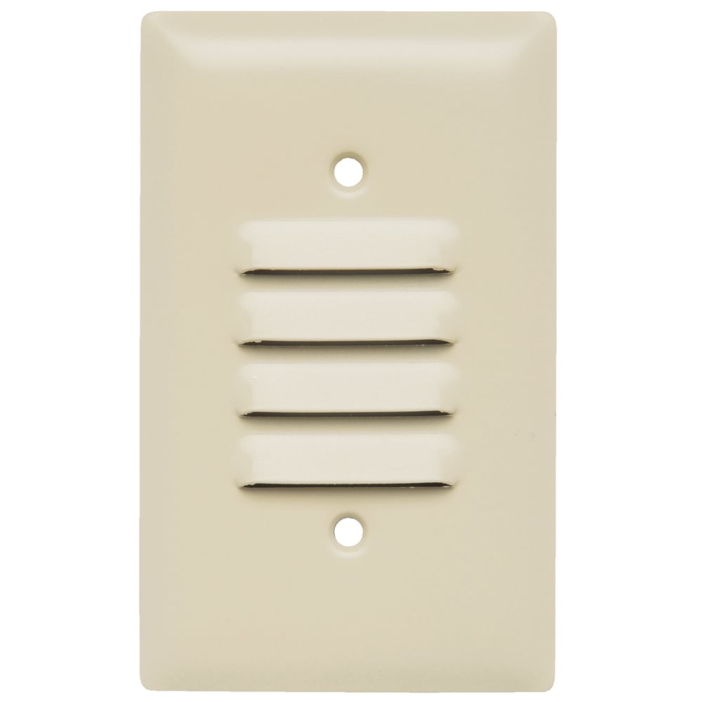 SS771I 1-Gang 302/304 Stainless Steel Wall Plate, Louver Plate, Vertical, Painted Ivory