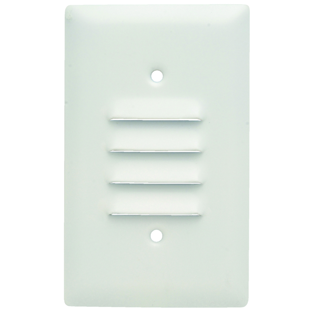 SS771W 1-Gang 302/304 Stainless Steel Wall Plate, Louver Plate, Vertical, Painted White