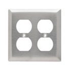 Smooth Metal Wall Plate, 2gang Duplex, 302 Stainless Steel