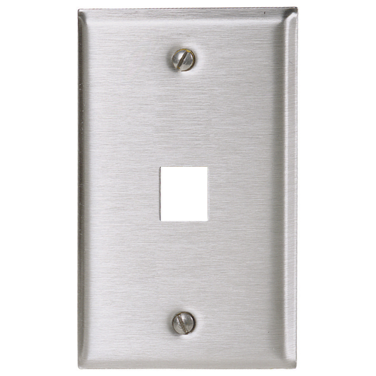 SSF11 SSF Rear Load Faceplate, 1 Gangs, (1) Ports, Audio/Video/Data/Fiber Module, Fastened Mounting, Stainless Steel