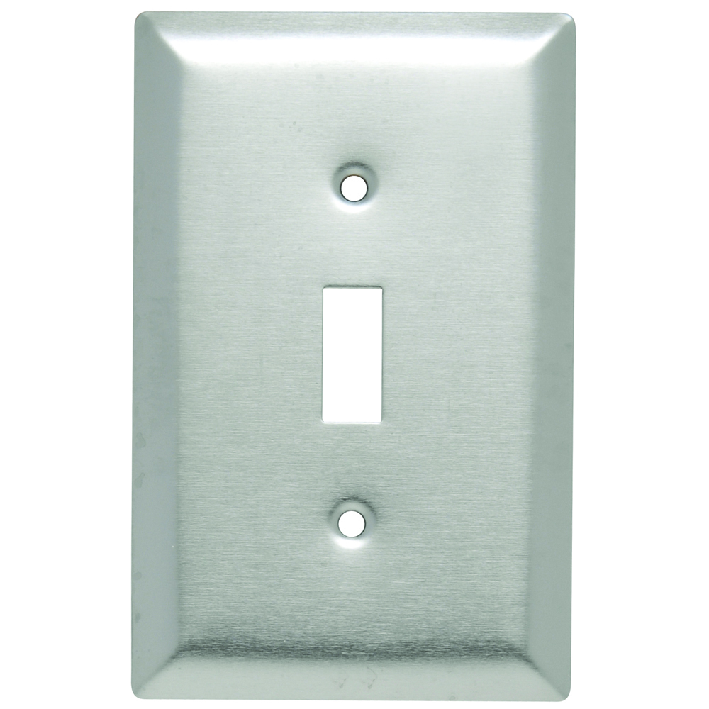 SSJ1 Junior Jumbo 1-Gang 302/304 Stainless Steel Wall Plate, Toggle Switch Openings