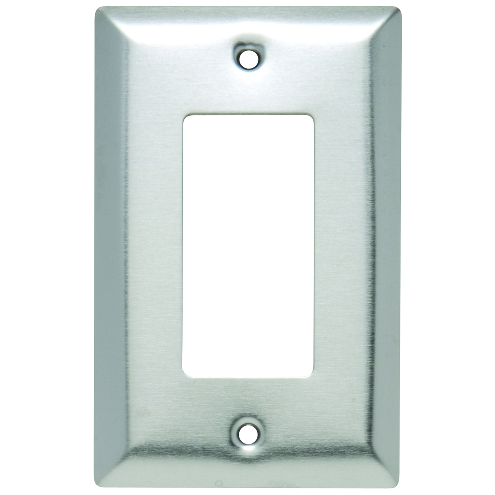 SSJ26 Junior Jumbo 1-Gang 302/304 Stainless Steel Wall Plate, Decorator Openings