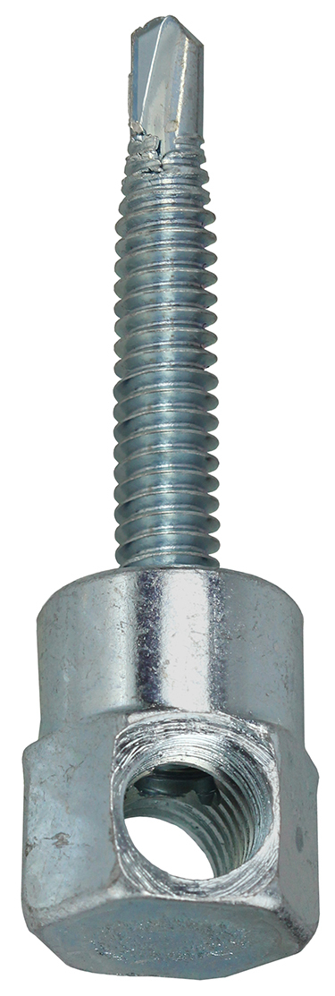 SSM14S Side Mount Threaded Rod Hanger, 1/4 in Dia, 1 in OAL, Steel