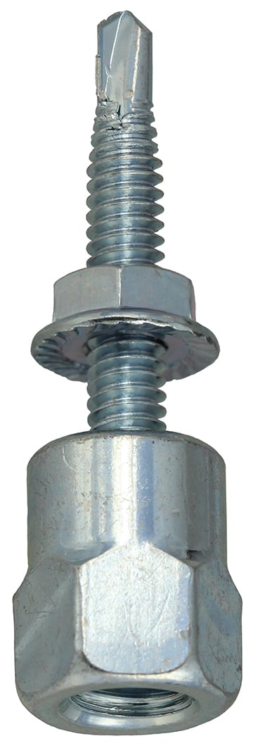 SSM38BR 4600 Bottom Mount Metal Drilling Rod Hanger With Nut, 1/4 in Dia, 1-1/4 in OAL, Steel