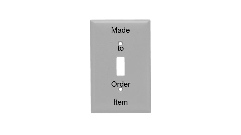 SSN14 Narrow 1-Gang 302/304 Stainless Steel Wall Plate, Toggle Opening