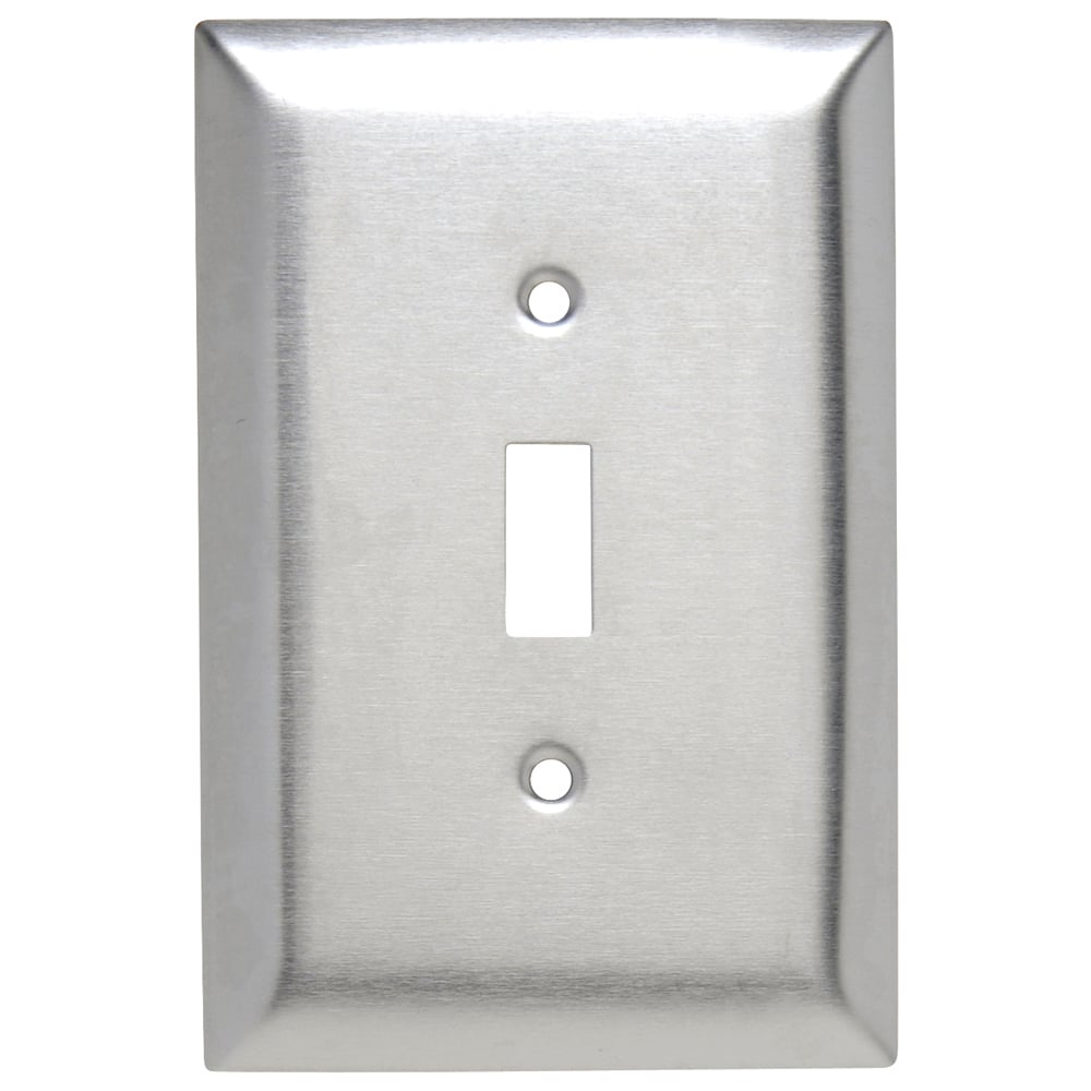 SSO1 Jumbo 1-Gang 302/304 Stainless Steel Wall Plate, Toggle Switch Opening
