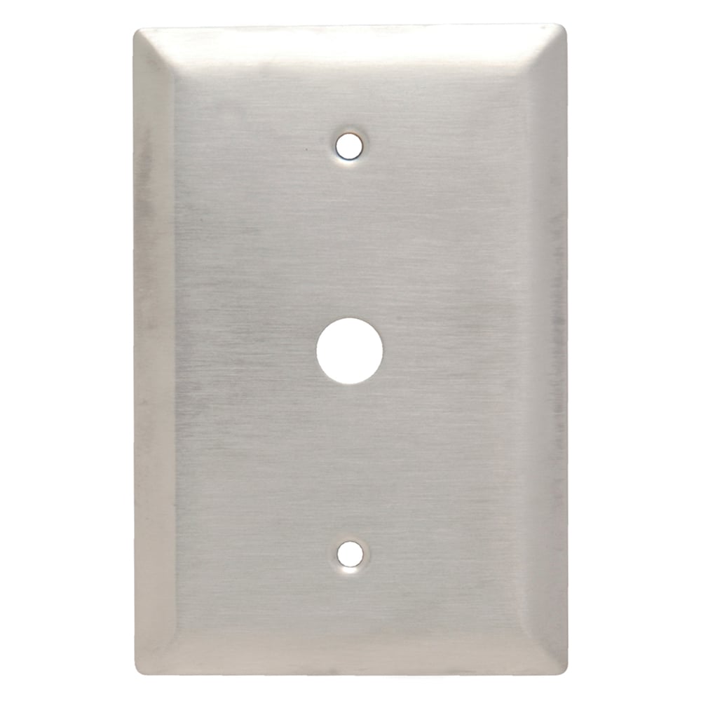 SSO11 Jumbo 1-Gang 302/304 Stainless Steel Wall Plate, 053-in Round Opening