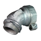 ST Series 45 Degree Liquidtight Connector With External Grounding Lug; 3 Inch, Malleable Iron, Chromate, Tapered NPT