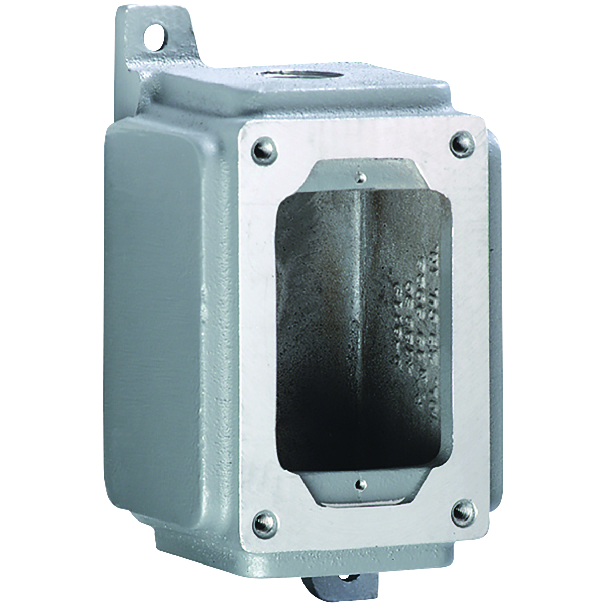 SWB-45 SWB 1-Gang Explosionproof Feed-Through Conduit Device Box, For Use With XCS/XS/XT Cover Assemblies, 3/4 in, Surface Mount, Aluminum, Gray