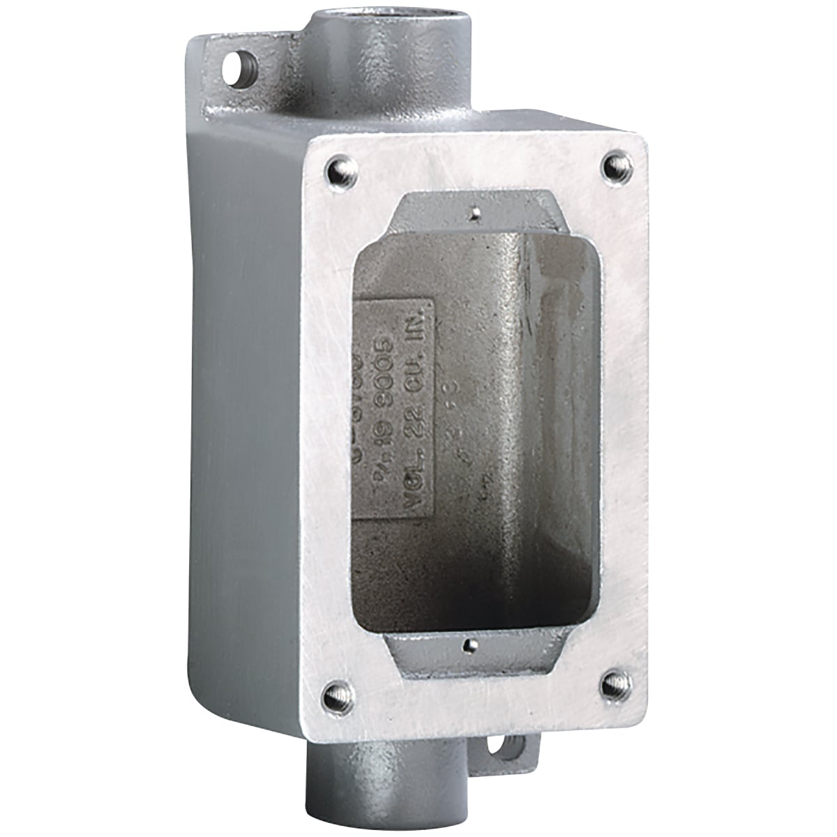 SWB-5 1-Gang Feed-Through Device Body, For Use With XCS/XS/XT Cover Assemblies, Aluminum, Gray