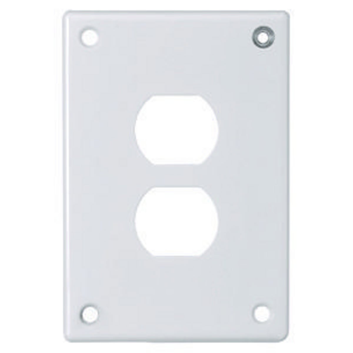 SWP8 Security Oversized Standard Wall Plate, 1 Gangs, Steel, White